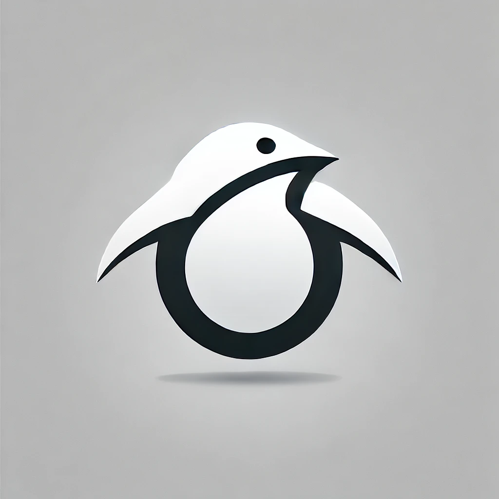 DALL·E 2025-02-23 22.21.25 - A modern, minimalist icon of a stylized penguin (Tux). The design should be sleek and simple, using a monochrome or two-tone color scheme. The penguin