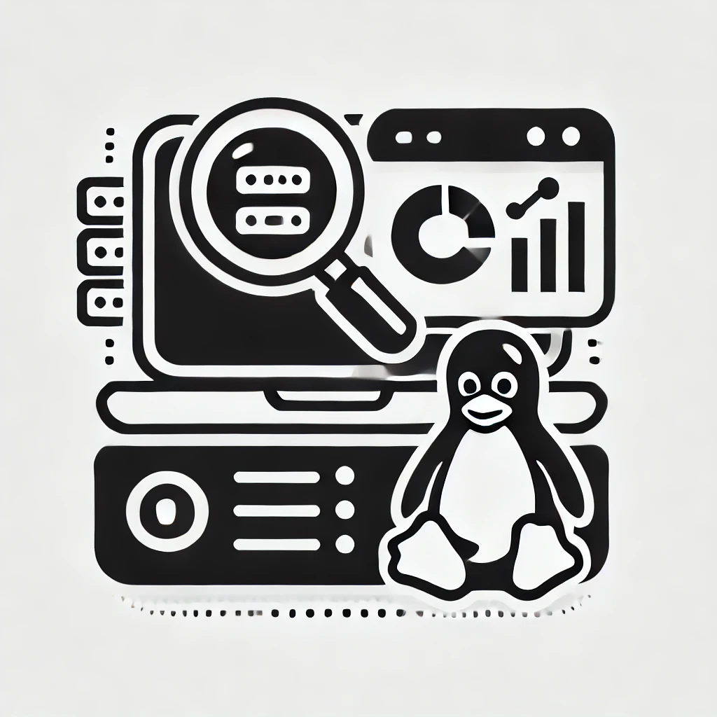 DALL·E 2025-02-24 00.53.52 - A minimalist icon representing IT consulting and planning, featuring a simplified graphic of a server or laptop along with a magnifying glass and a di